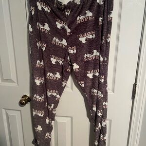 Cozy Maroon 'Nope' Snoopy Graphic Pajama Pants